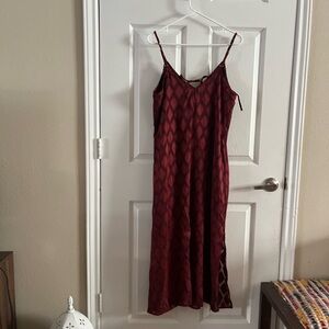 FINAL PRICE Band of Gypsies Red Geometric Midi Dress